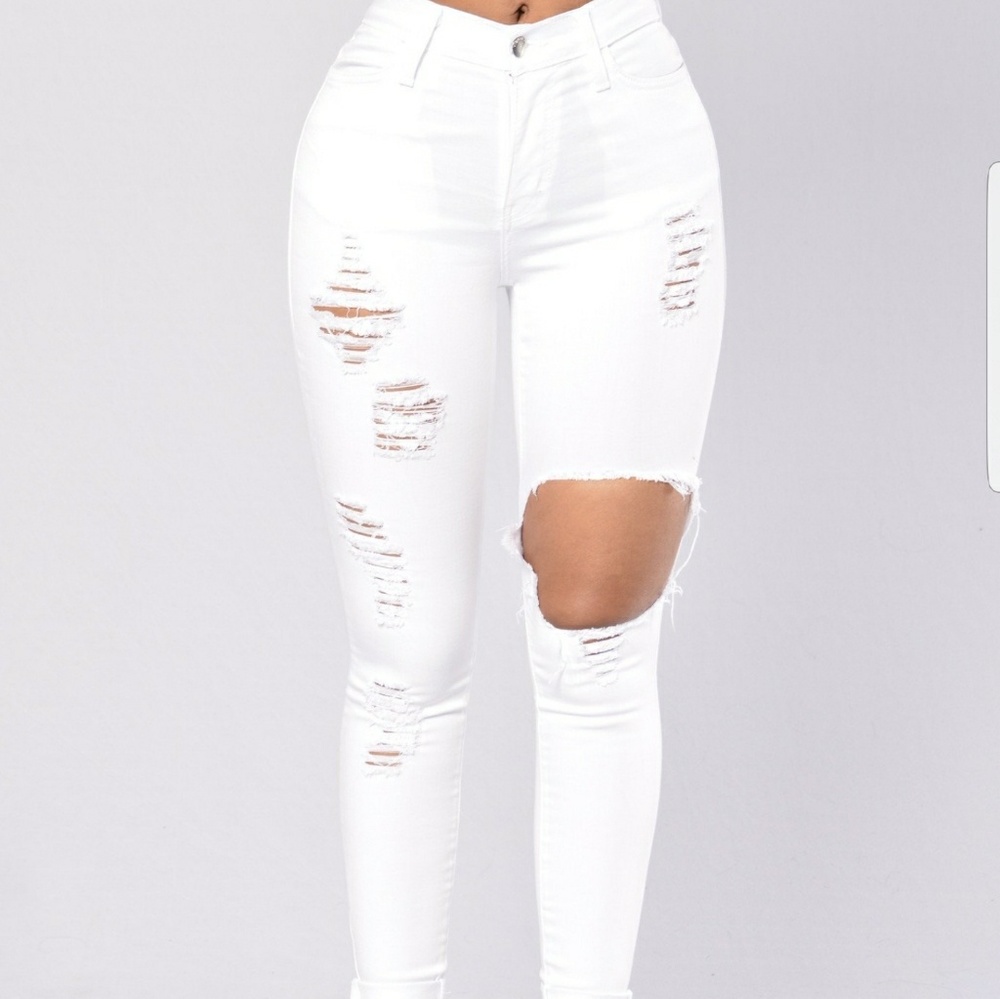 Glistening jeans white size 11